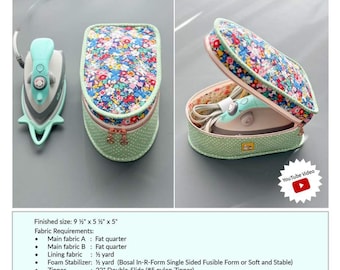 Minki Kim Travel Case for Mini Iron Project Quilt PATTERN P178 - Riley Blake Designs - INSTRUCTIONS Only - Zipper Iron Holder