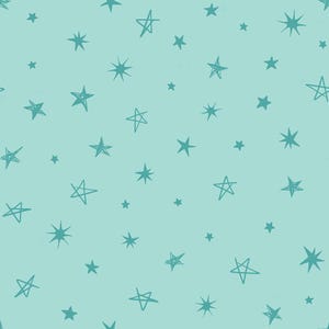 Teddy & The Bears Stars RS2106 Frost - Moda Fabrics - Novelty Doodle Star - Quilting Cotton Fabric