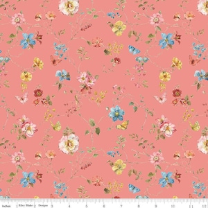 SALE Countryside Floral C14533 Coral by Riley Blake Designs - Flowers - Quilting Cotton Fabric