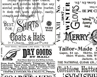White as Snow Snowy Soap Ads C13554 White - Riley Blake Designs - Christmas Text - Quilting Cotton Fabric