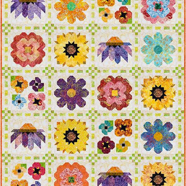 SALE Wildflower Seeds Quilt PATTERN P076 by Kelly Fannin - Riley Blake - INSTRUCTIONS Only - Fat Eighth Fat Quarter and Scrap Friendly