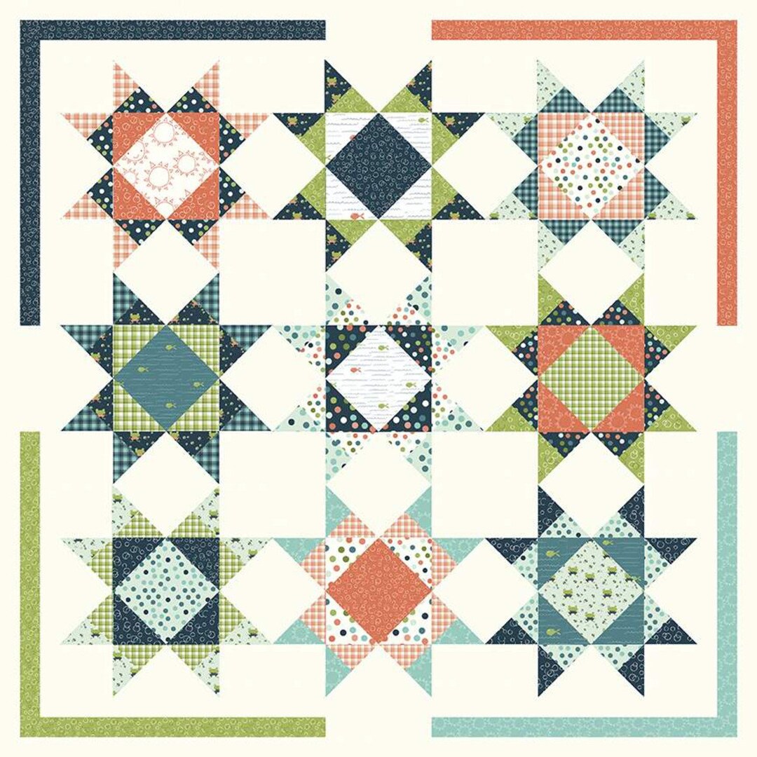 SALE Under the Stars Quilt PATTERN P157 by Sandy Gervais - Riley Blake ...