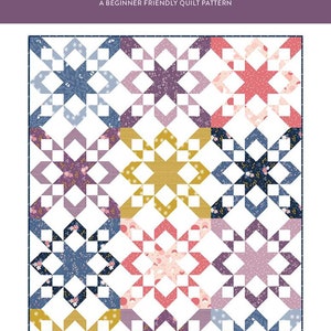 Starly Quilt PATTERN P173 by Fran Gulick - Riley Blake Designs - INSTRUCTIONS Only - Beginner Fat Quarter Friendly  Multiple Sizes