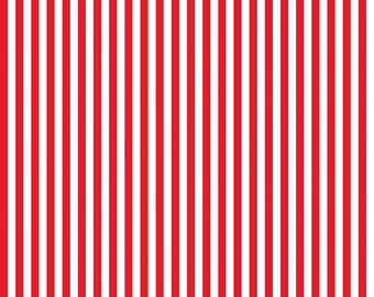 SALE Red and White 1/4 Quarter Inch Stripe by Riley Blake Designs - Patriotic Independence - Quilting Cotton Fabric