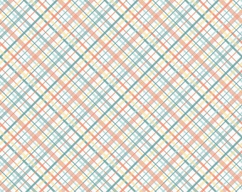 SALE Sunshine and Sweet Tea Summer Plaid C14324 Multi by Riley Blake Designs - Diagonal - Quilting Cotton Fabric