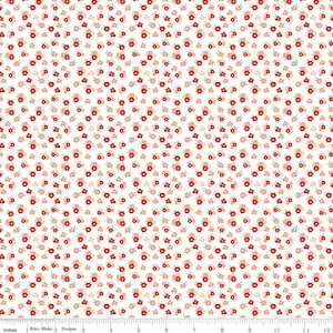 SALE You & Me Tossed Floral C15404 Cream by Riley Blake Designs - Love Flowers Blossoms - Quilting Cotton Fabric