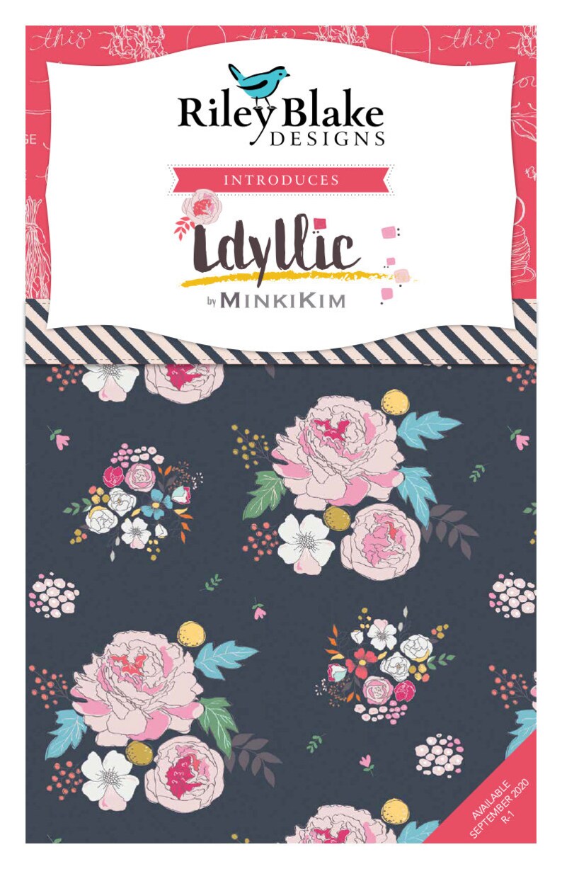 Quilting Cotton Fabric SALE Idyllic Fat Quarter Bundle 21 pieces Riley Blake Designs Flowers Floral Pre cut Precut