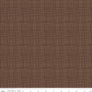 SALE Texture C610 Chocolate by Riley Blake Designs - Sketched Tone-on-Tone Irregular Grid Brown - Quilting Cotton Fabric