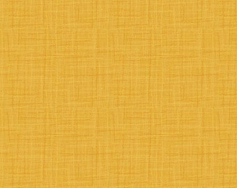 May include: A yellow fabric with a subtle woven texture. The fabric has a slightly rough, linen-like feel.