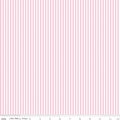 SALE Peony Pink and White 1/8 Eighth Inch Stripe - Riley Blake Designs - Quilting Cotton Fabric
