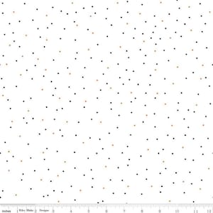 SALE Pin Dot Halloween - Riley Blake Designs - Orange Black Dots on White - Lori Holt - Quilting Cotton Fabric - choose your cut