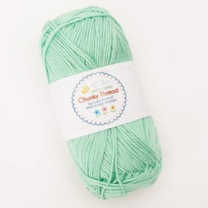 May include: A skein of light green 100% cotton yarn labeled "Chunky Thread by Lori Holt of Bee in My Bonnet."