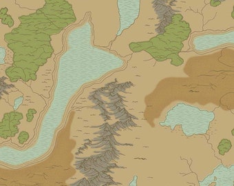 Mapa de Parques Nacionales Arena - Diseños de Riley Blake - Topografía Lagos Montañas Aire Libre Marrón - Tela de Algodón para Acolchar
