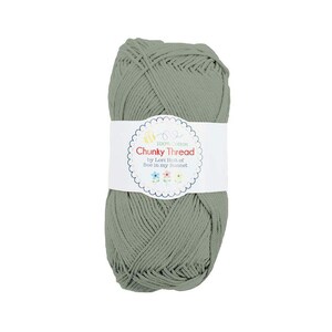 May include: A skein of sage green 100% cotton yarn called "Chunky Thread" by Lori Holt of Bee in my Bonnet.