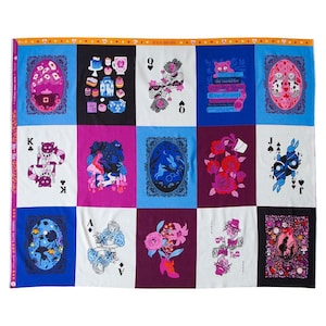 Hello Alice Panel RS2120 Multi - Moda Fabrics - Ruby Star Society - Cards Playing Wonderland - Quilting Cotton Fabric