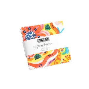 Flower Patches Mini Charm Pack 2 1/2&quot; Stacker Bundle - Moda Fabrics - 42 piece Precut Pre cut - Quilting Cotton Fabric