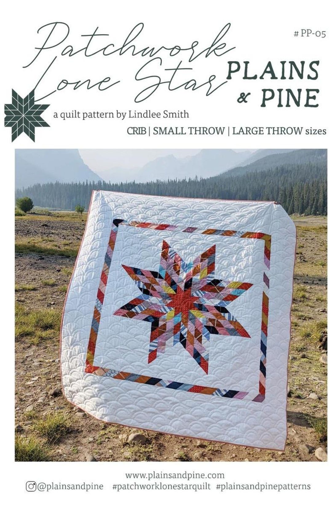 Patchwork Lone Star Quilt PATTERN Star Pattern - Riley Blake ...