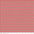SALE Red & White 1/8" Eighth Inch Small PRINTED Gingham C440 - Riley Blake Designs - Checker - Quilting Cotton Fabric