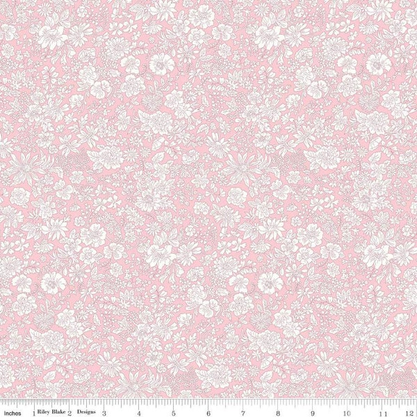 Emily Belle Collection 01666405A Candy Floss - Riley Blake Designs - Floral Flowers - Liberty Fabrics - Quilting Cotton Fabric