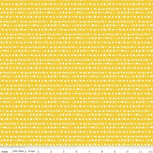 CLEARANCE Misty Morning Rows C11585 Dandelion - Riley Blake Designs - Irregular Splotches Yellow - Quilting Cotton Fabric