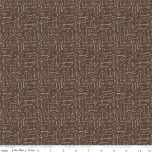31&quot; End of Bolt - SALE Huckleberry Saltbox Keys C14357 Russet by Riley Blake Designs - Quilting Cotton Fabric