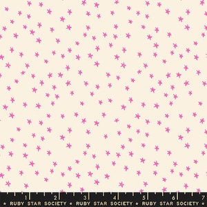 Starry Mini Starry Mini Star RS4110 Neon Pink - Moda Fabrics - Small Scattered Novelty Stars - Ruby Star - Quilting Cotton Fabric