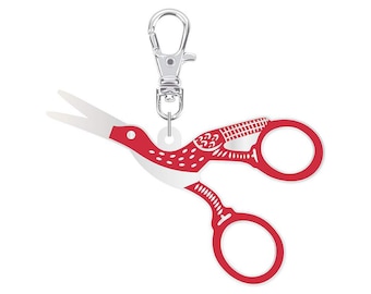 SALE Enamel Happy Charm Stork Scissors ST-34533 - Lori holt for Riley Blake Designs - 1 1/2" x 2" Embroidery Scissors Charm