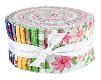 SALE Summer Picnic 2.5-Inch Rolie Polie Jelly Roll 40-Piece Riley Blake Designs - Precut Bundle - Quilting Cotton Fabric