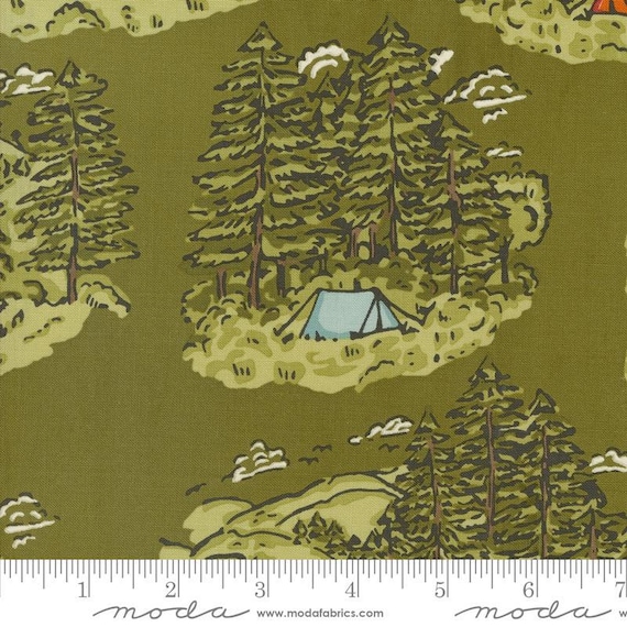 The Great Outdoors: Vintage Camping in Forest The Great Outdoors: Vintage Camping in Forest