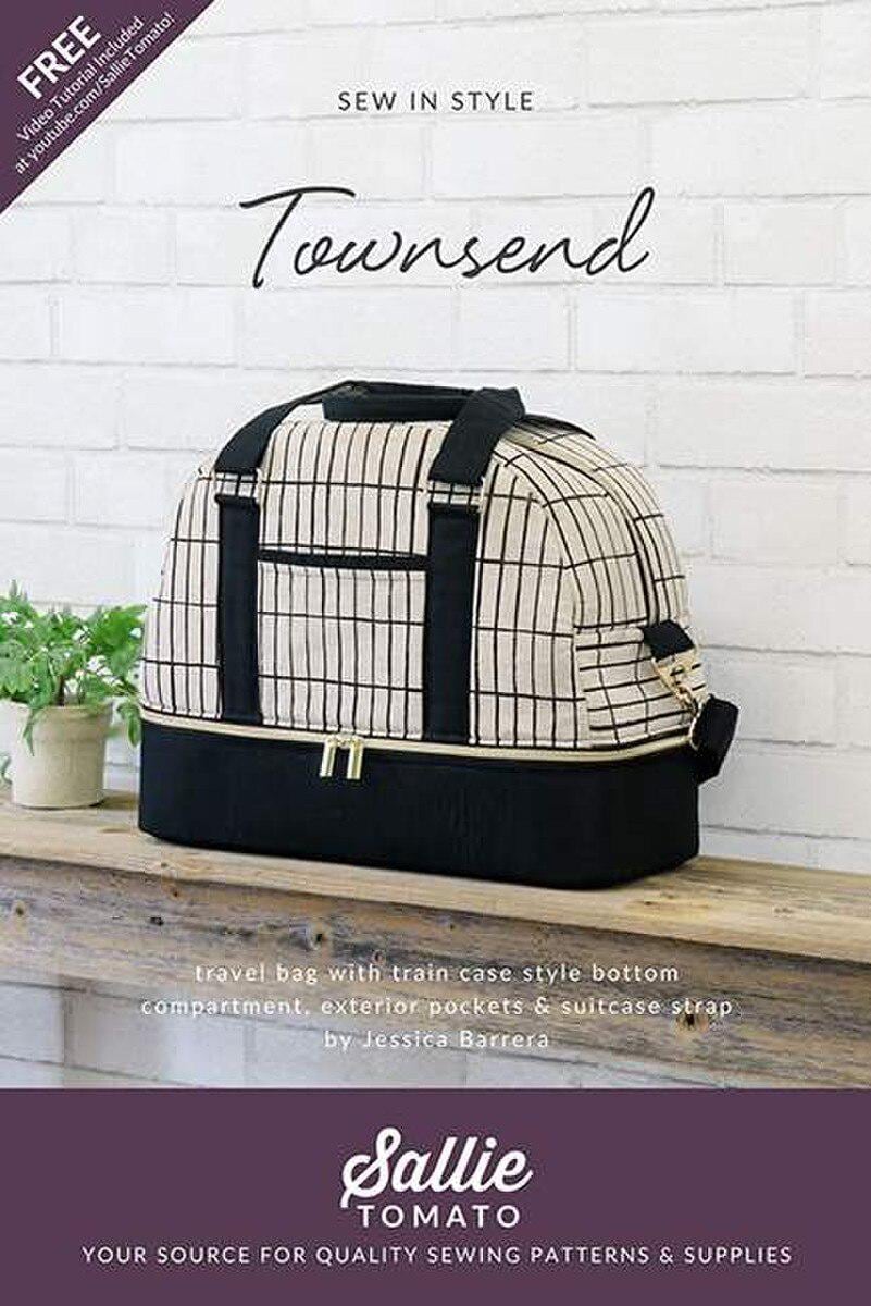 Townsend Bag PATTERN P210 by Sallie Tomato - Riley Blake Designs - INSTRUCTIONS Only - Large Zipper Carryon Travel Bag