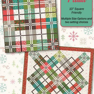 SALE Gone Plaid Quilt PATTERN P154 by Heather Peterson - Riley Blake Designs - INSTRUCTIONS Only - 10&quot; Square/Layer Cake Friendly