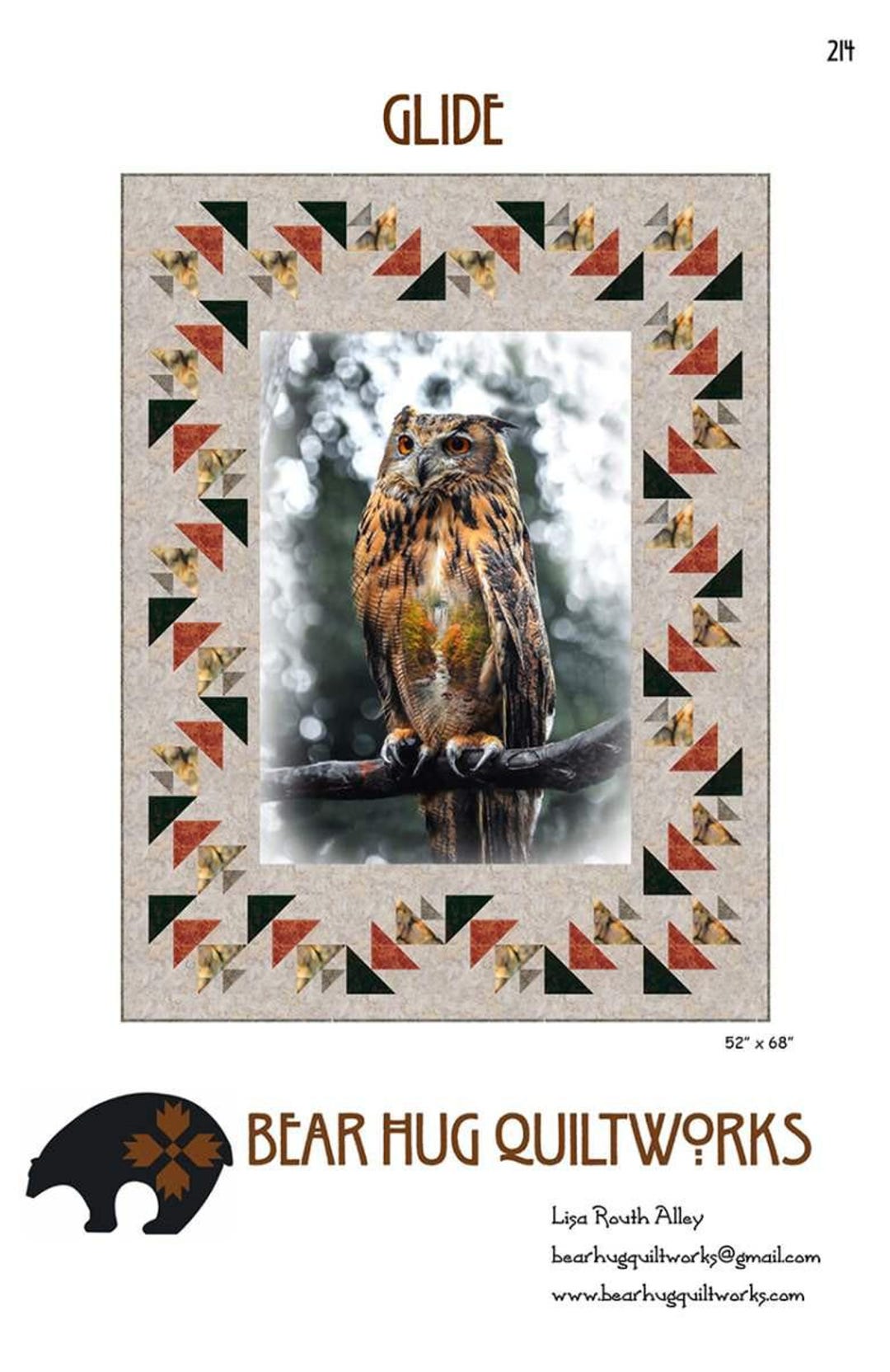 SALE Glide Quilt PATTERN P211-GLIDE - Bear Hug Quiltworks - Riley Blake ...