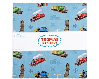 SALE Thomas & Friends™ 80th Anniversary Layer Cake 10" Stacker Bundle 10-17010-42 - 42-Piece Precut - Quilting Cotton - Licensed Product