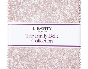 Emily Belle Collection 5" Stacker Charm Pack Bundle - Riley Blake - Liberty Fabrics - 42 Piece Precut Pre cut - Quilting Cotton Fabric