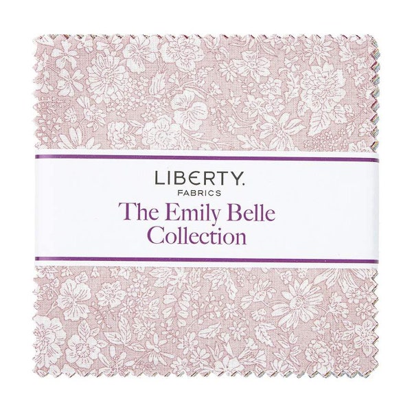 Emily Belle Collection 5" Stacker Charm Pack Bundle - Riley Blake - Liberty Fabrics - 42 Piece Precut Pre cut - Quilting Cotton Fabric