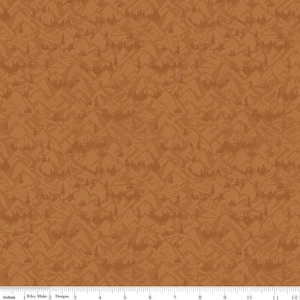 SALE Legends of the National Parks Mountains C13284 Sienna - Riley Blake Designs - Recreation Outdoors Tone-on-Tone - Quilting Cotton Fabric