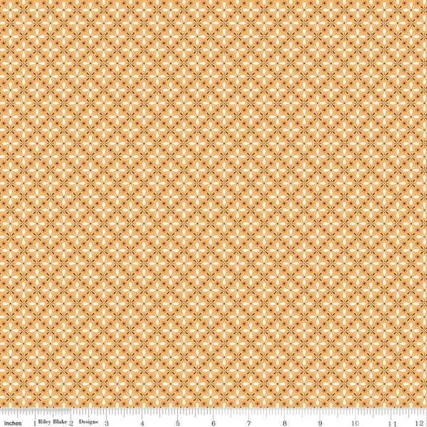 SALE Bee Vintage Mae C13088 Daisy by Riley Blake Designs - Geometric Lattice Flowers Leaves - Lori Holt - Quilting Cotton Fabric