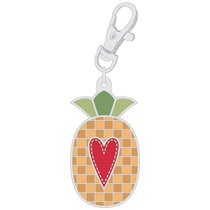 SALE Lori Holt Enamel Happy Charm ST-31083 Pineapple - Riley Blake Designs - Approximately 1&quot; x 1 3/4&quot;