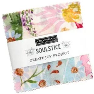 Soulstice Mini Charm Pack 2 1/2" Stacker Bundle 39860MC - Moda Fabrics - 42-Piece Precut  - Floral Flowers - Quilting Cotton Fabric