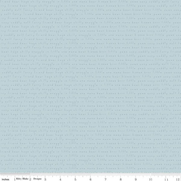 CLEARANCE Nice Ice Baby Cuddles C11603 Mint - Riley Blake Designs - Words Phrases Text - Quilting Cotton Fabric