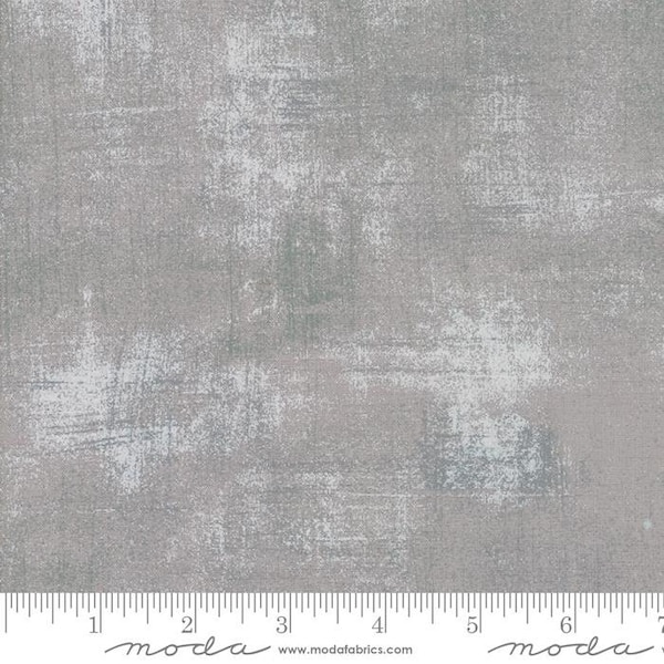 SALE Grunge Basics 30150 Silver - Moda Fabrics - Shaded Textured Semi-Solid Gray - Quilting Cotton Fabric