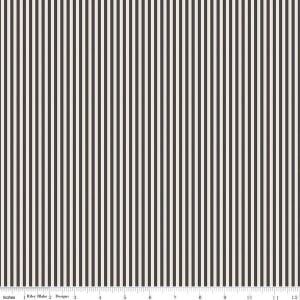 May include: A white fabric with thin black stripes. The fabric is measured in inches.