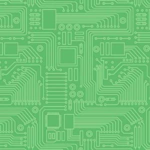 SALE Stem Squad Circuit Board DC9722 Green - Michael Miller - STEM Science Technology Engineering Mathematics - Quilting Cotton Fabric