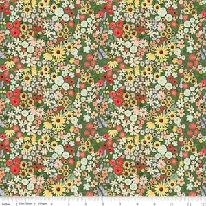 SALE Homemade Floral C13723 Forest - Riley Blake Designs - Flowers - Quilting Cotton Fabric
