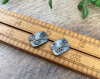 Vintage Silver Metal Earring Posts, Jewelry Findings MPS6