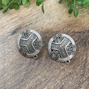 Silver Post Earring Finding Ethnic Statement - MPS23 - Earring Hardware