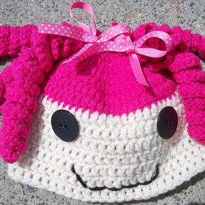 Lala Loopsy Lalaloopsy inspired crochet hat pattern only!