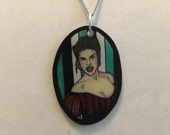 Forever Knight Necklace ~ Horror Jewelry ~ Cult ~ Vampires ~ Canadian ~ Deadly Dinks ~ Shrink Plastic ~ Shrink Film ~ Eternity In Darkness