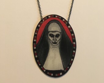 Nun Necklace ~ The Conjuring ~ Spooky ~ Ghosts ~ Demons ~ Spirits ~ Halloween ~ Horror ~ Deadly Dinks ~ Shrink Plastic Jewelry ~ Scary