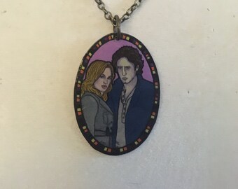Moonlight Necklace ~ Mick and Beth ~ Vampires ~ Deadly Dinks ~ Shrinky Dinks ~ Shrink Plastic